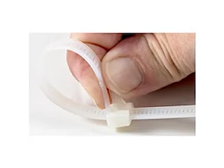 12cm Herbruikbare Kabelbinders wit nylon 100 stuks - 4