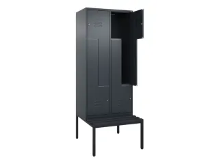 Z-garderobekast,HxBxD 2120x800x815mm,4vak,vak B 400mm,cil.-slot - 2