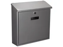 Brievenbus Monaco Zilver, naamplaatje, 2 sleutels, 36.8x36.5x10cm