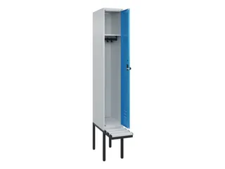 locker met bank,HxBxD 2120x300x815mm,1vak,vak B 300mm,draaigrendel - 2