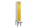 locker met bank,voor scheiding van kleding,HxBxD 2120x300x815mm,1vak