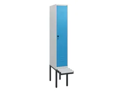 locker met bank,HxBxD 1950x300x815mm,1vak,vak B 300mm,draaigrendel
