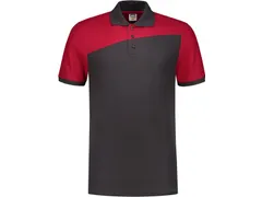 Tricorp 202006 polo, grijs/rood, maat 3XL, per stuk