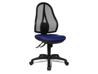 Bureaustoel,Synchroonmech.,Zitting Stof Blauw - 1