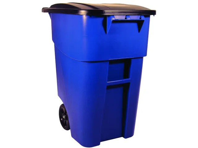 Brute-rolcontainer Met Deksel 189.3 Liter Blauw Rubbermaid