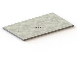 legbord,v. inhaakstelling,BxD 1000x600mm,vakl. 80kg,m. lengtekanaal