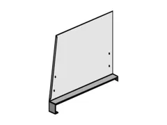 bureaupaneel,v. inhaakstelling,HxB 75x1000mm,m. verstevigingstraversen