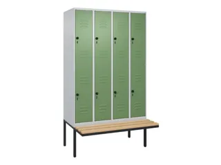 Dubbeldekse dekenkist,HxBxD 2120x1200x815mm,4x2vak.,vak B 300mm - 1