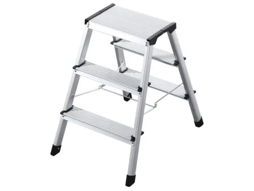 vouwtrapje,3treden,bordes H 600mm,HxBxD 600x440x640mm,aluminium