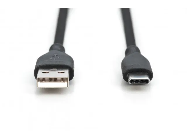 USB-C siliconen oplaadkabel USB-A USB-C 0,5m USB 2.0 60W zwart