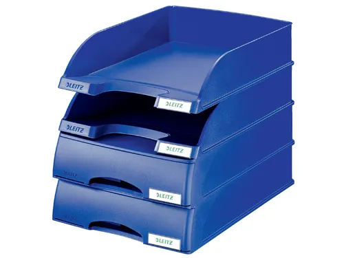 Brievenbak Leitz 5210 Plus blauw met lade A4