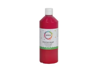 Plakkaatverf Qrea rood 500ml - 2