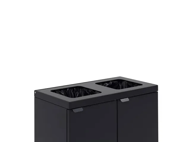 Bica 867 Afvalscheidingsunit 2x65 Liter Zwart