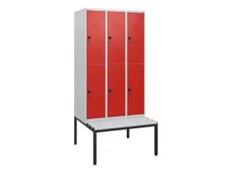 Dubbeldekse dekenkist,HxBxD 1950x900x815mm,3x2vak.,vak B 300mm