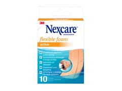 Wondpleister Nexcare active flexible foam waterbestendig 6x10cm 10 stu