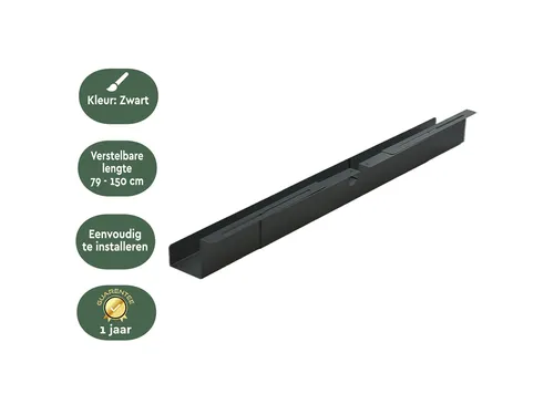 Kabelgoot BRASQ verstelbaar 75-150cm CT100 zwart
