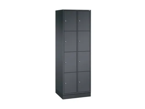 lockerkast,HxBxD 1950x620x500mm,2x4vakken,cil.-slot,sokkel