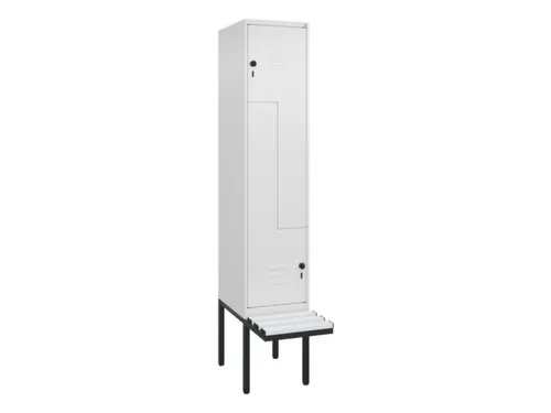 Z-garderobekast,HxBxD 2120x400x815mm,2vak,vak B 400mm,draaigrendel
