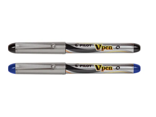 Vulpen Pilot V pen Zilver Medium punt Inktkleur Zwart