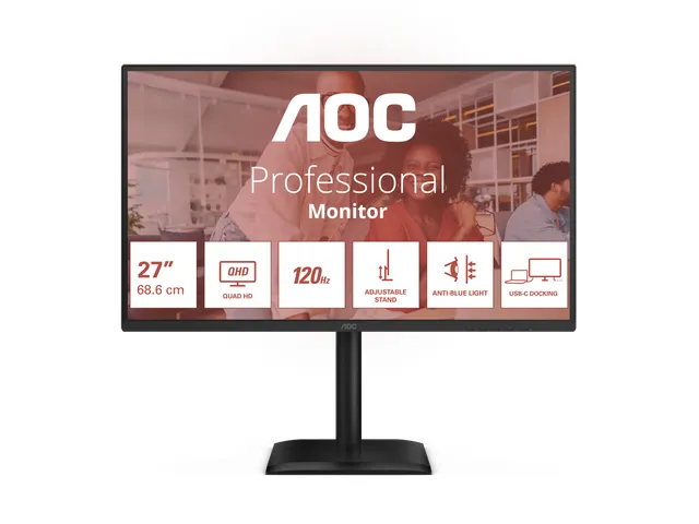 AOC E4 Q27E4CV Monitor 27 Inch Quad HD LED