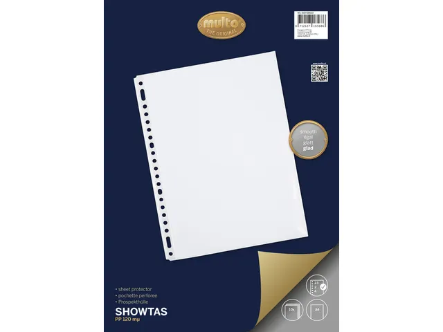 Showtas Multo A4 23-gaats PP 120micron glad glashelder 10 stuks