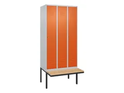 locker voor scheiding van kleding,HxBxD 2120x900x815mm,3vak