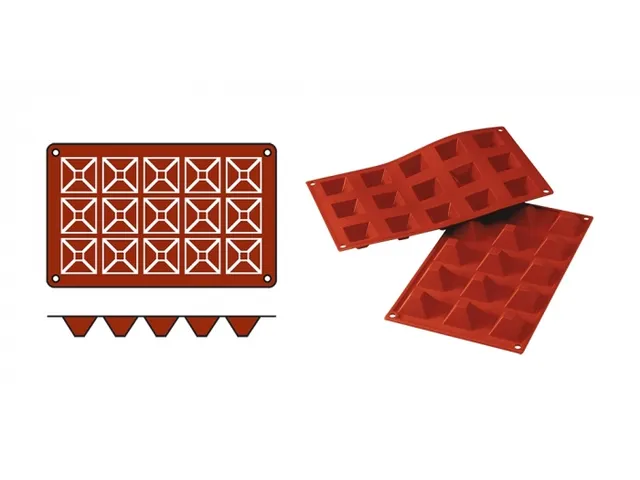 Silikomart Siliconen 1/3 GN Bakmat SILICON FLEX Mini Piramidi SF008