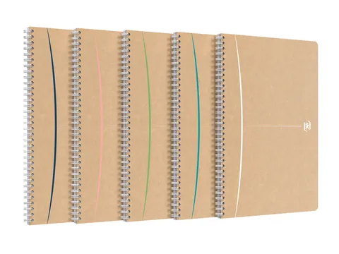 Spiraalblok Oxford Touareg A4 90vel lijn assorti