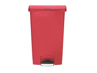 Pedaalemmer Slim Jim Step On Front Kunststof 68 Liter Rood - 2