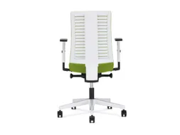 Bureaustoel Wit Bekleding Groen Zitting Hxbxd 410-540x460x450mm