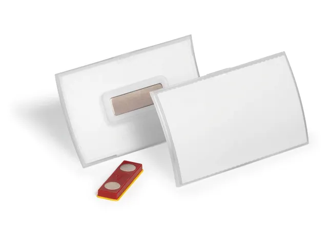Naambadge CLICK FOLD 54x90 mm met magneet place and hold PP
