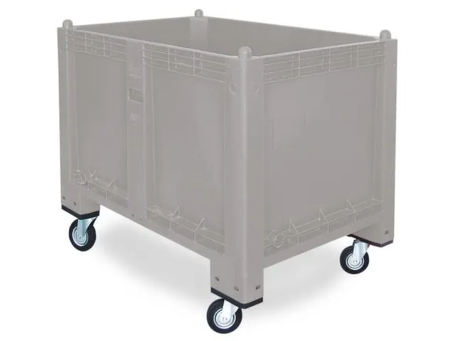 Stapelcontainer Pp Hxbxd 850X1200X800Mm 550 Liter 4Wielen Grijs
