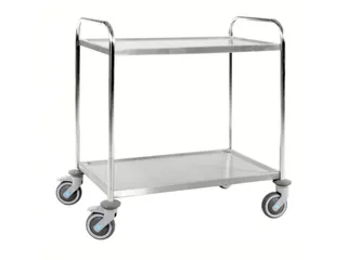 RVS etagewagen,draagverm. 100kg,2etage(s),laadvl. LxB 825x500mm - 1