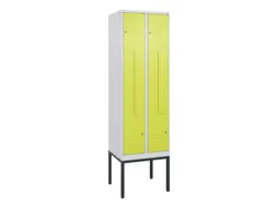 Z-garderobekast,HxBxD 2120x600x500mm,vak B 150/300mm,cil.-slot
