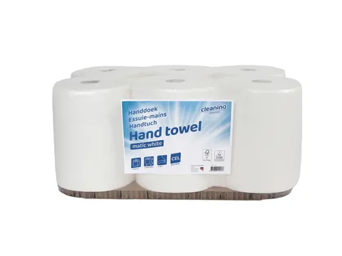 Handdoekrol Cleaninq Matic B 2-laags 21cmx150m Wit 6 rollen