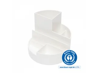 Pennenkoker MAULroundbox Blauwe Engel recycled 6 vaks wit - 1