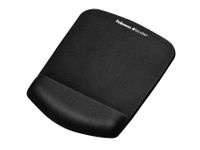 Muismat met polssteun Fellowes Plush Touch zwart