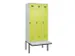 armoire vestiaire avec banc noir et blanc,HxlxP 2120x900x815mm