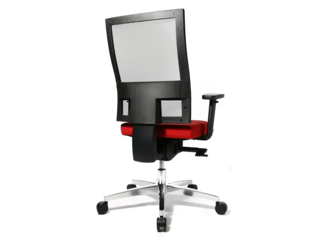 Bureaustoel Sitness 60 Netrug Zwart Rood