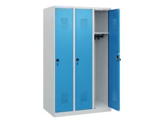 schoollocker,HxBxD 1530x900x500mm,3vak,vak B 300mm,draaigrendel - 1