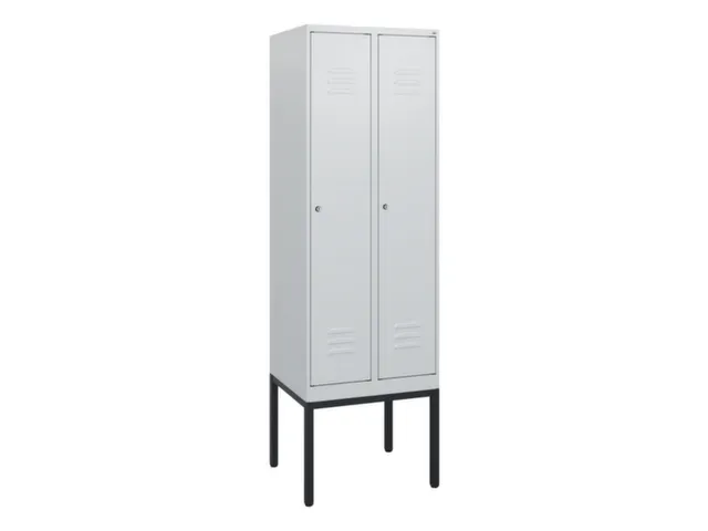 locker,HxBxD 1950x600x500mm,2vak,vak B 300mm,cil.-slot,voetonderstel