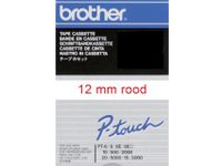 Labeltape Brother P-touch TC-202 12mm rood op wit