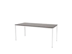 Domino Basic Tafel Vaste Hoogte 1800x800mm Logan Eiken 25mm Wit 4-Poot