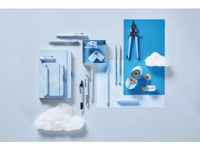 Crayon Faber-Castell Grip 2001 graphite B bleu ciel