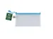 Trousse Foldersys EVA 120x220mm transparent zip bleu pastel