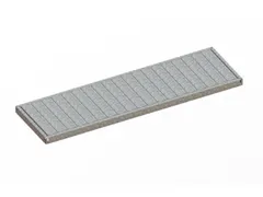 legbord van plaatstaal,v. breedvakstelling,BxD 2000x600mm,vakl. 500kg