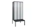 locker voor scheiding van kleding,HxBxD 2120x900x815mm,3vak