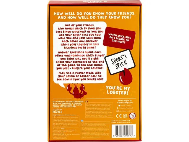 You're My Lobster partyspel 12+ Engelstalig