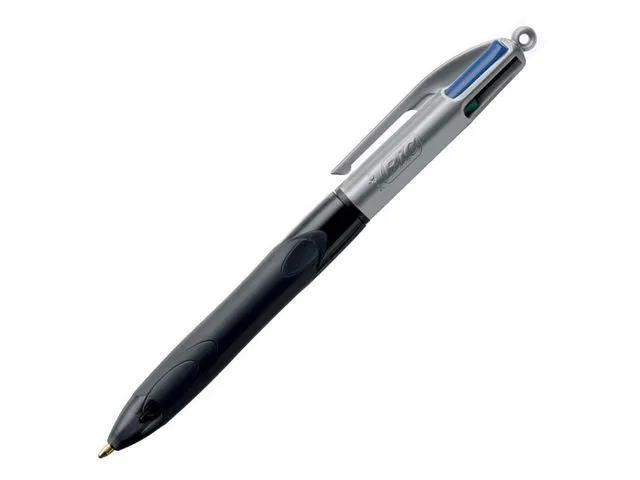 Stylo bille rétractable, 4 Colours Grip, pointe de 1 mm, avec zone
