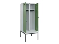 locker met bank,voor scheiding van kleding,HxBxD 2120x800x815mm,2vak